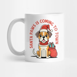 Santa Paws Christmas Dog Mug